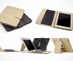 Rock iPad 3 Bluetooth Keyboard Leather Case