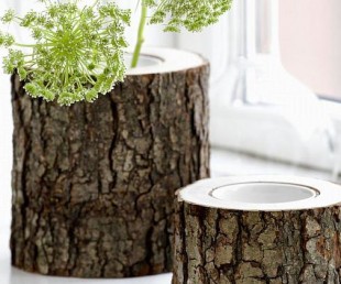 Rustic Wooden Vases - Stem