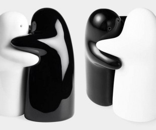 Hugging Salt and Pepper Shakers