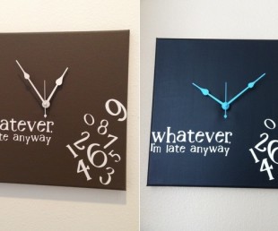 Whatever, I'm late anyway wall clock