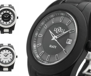 A Stone and Stainless Steel Watch By Lexell Stone Watches