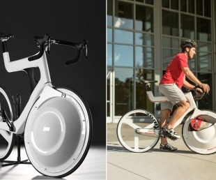 Transport Bicycle Packs A Storage Compartment In The Front Wheel