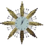 Star Decorative Metal Wall Clock With Crystal Ascents (1)