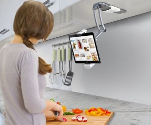 2-In-1 Kitchen Mount Stand For iPad And Tablets