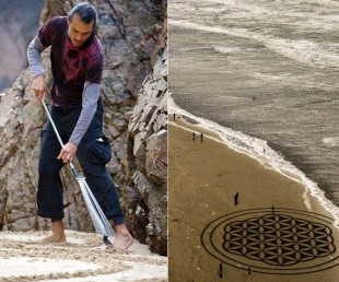 Andres Amodors Mind Blowing Temporary Beach Art