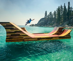 Lake Tahoe Floating Skate Ramp