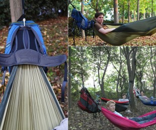 The HackedPack Backpack Features Built in Hammock